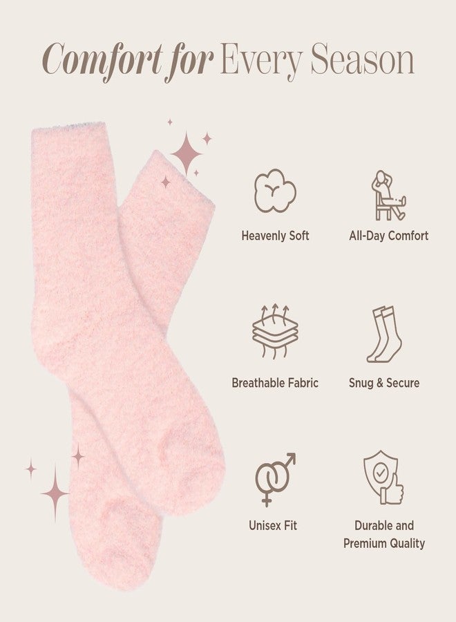 Dear Kitty Fuzzy Socks for Women & Men - Cozy Cloud Socks for Sleeping, Gifts, Spa, Travel, Stress Relief, Postpartum, Lounge Wear - Pink (Pack of 2) - Image 4
